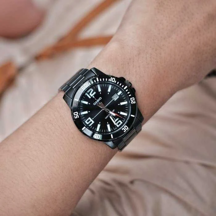 Vyriškas laikrodis CASIO MTP-VD01B-1B (zd169e) + BOX