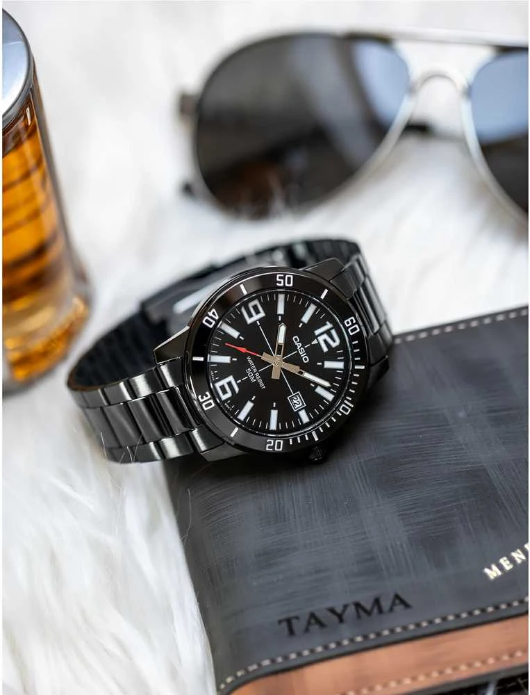 Vyriškas laikrodis CASIO MTP-VD01B-1B (zd169e) + BOX