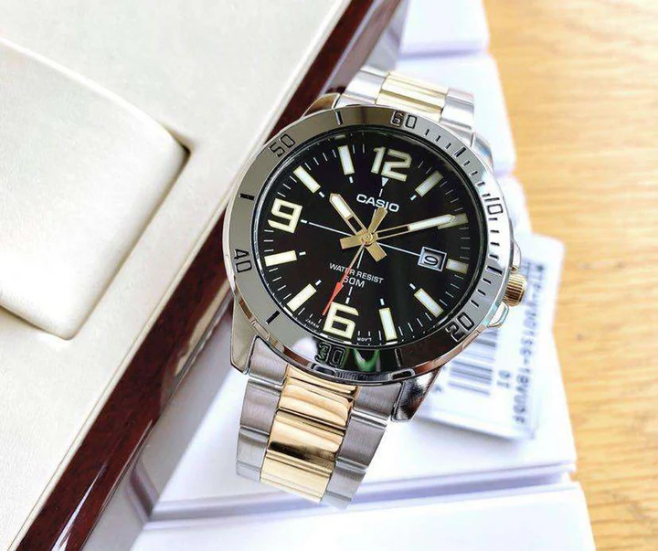 Laikrodis CASIO MEN'S WATCH MTP-VD01SG-1B + BOX