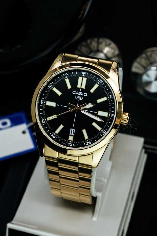 Laikrodis CASIO MEN'S WATCH MTP-VD02G-1E (zd217c) + BOX