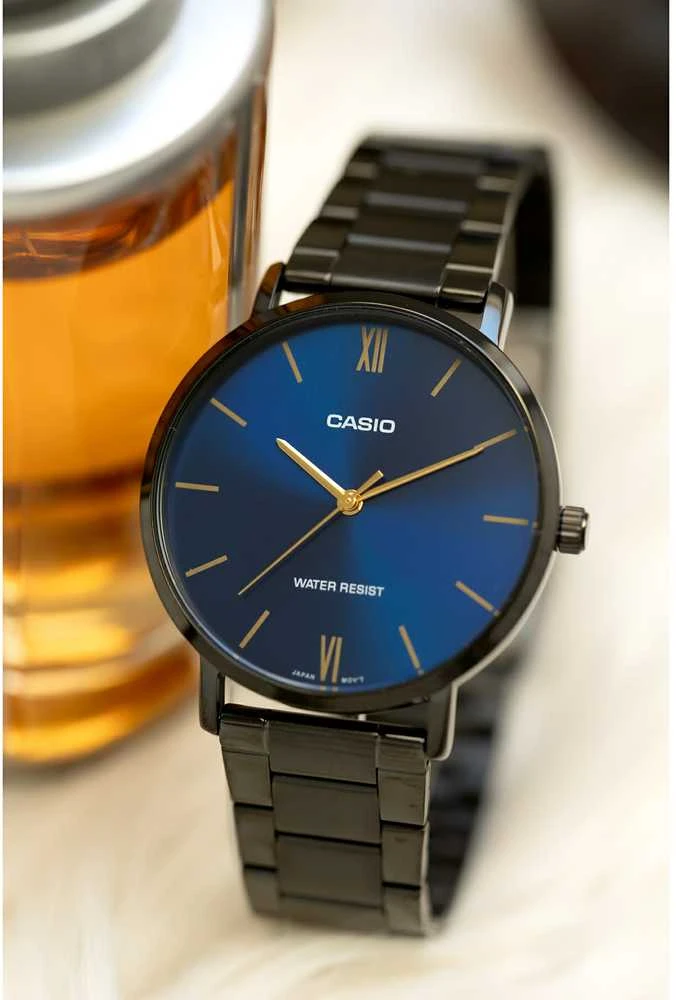 Casio Vyriškas laikrodis MTP-VT01B-2B + DĖŽUTĖ