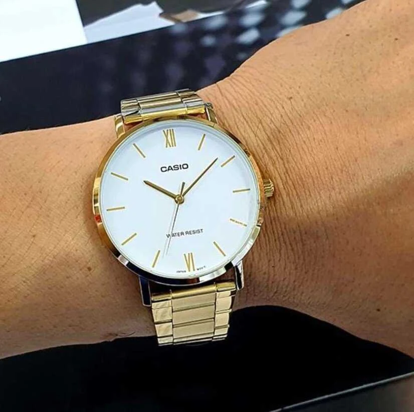 Casio Vyriškas laikrodis MTP-VT01G-7B + dėžutė