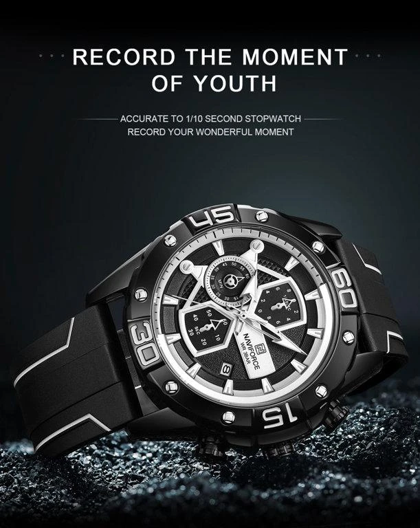 VYRIŠKAS LAIKRODIS NAVIFORCE NF8018T - CHRONOGRAF (zn123a) + dėžutė