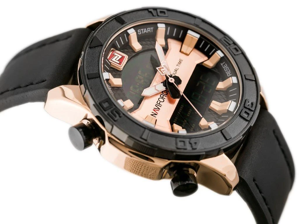VYRIŠKAS LAIKRODIS NAVIFORCE - NF9114 (zn046d) - juodas/rosegold