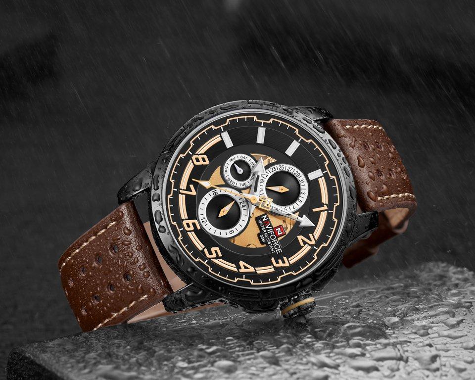 VYRIŠKAS LAIKRODIS NAVIFORCE NF9142 (zn087b) juodas/br. + dėžutė