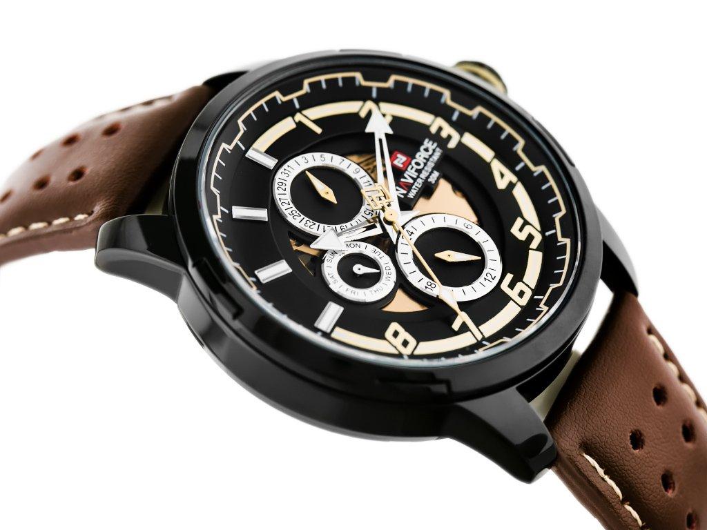 VYRIŠKAS LAIKRODIS NAVIFORCE NF9142 (zn087b) juodas/br. + dėžutė