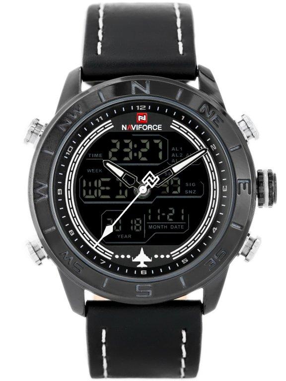 VYRIŠKAS LAIKRODIS NAVIFORCE - NF9144 (zn077a) - juodas/baltas + dėžutė