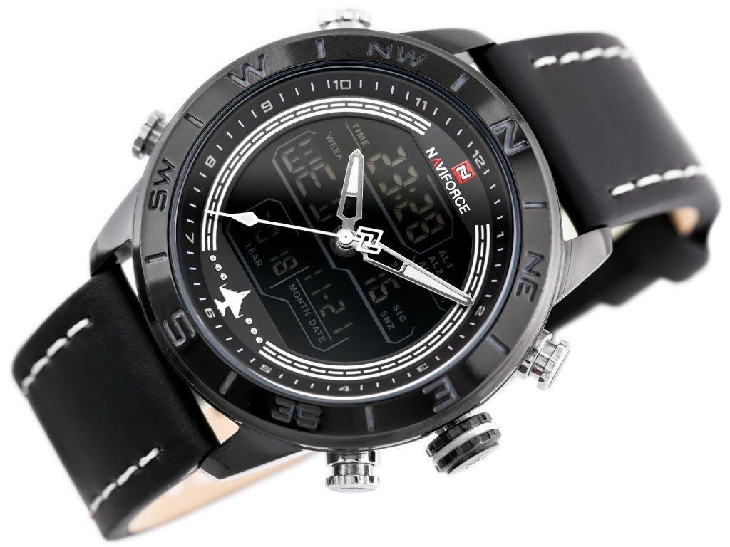 VYRIŠKAS LAIKRODIS NAVIFORCE - NF9144 (zn077a) - juodas/baltas + dėžutė