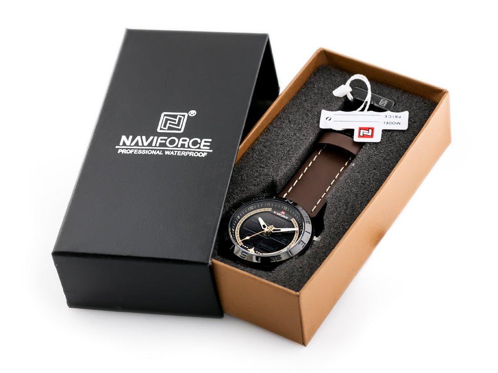 VYRIŠKAS LAIKRODIS NAVIFORCE - NF9144 (zn077a) - juodas/baltas + dėžutė