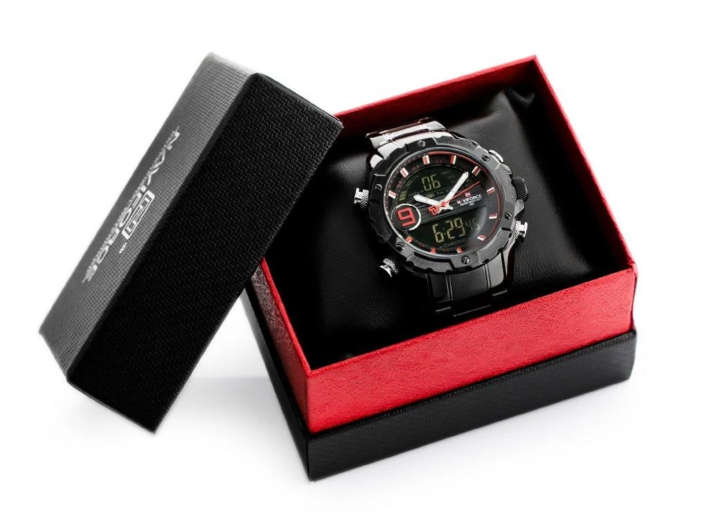 VYRIŠKAS LAIKRODIS NAVIFORCE - NF9146S (zn089c) - juodas/rosegold + dėžutė