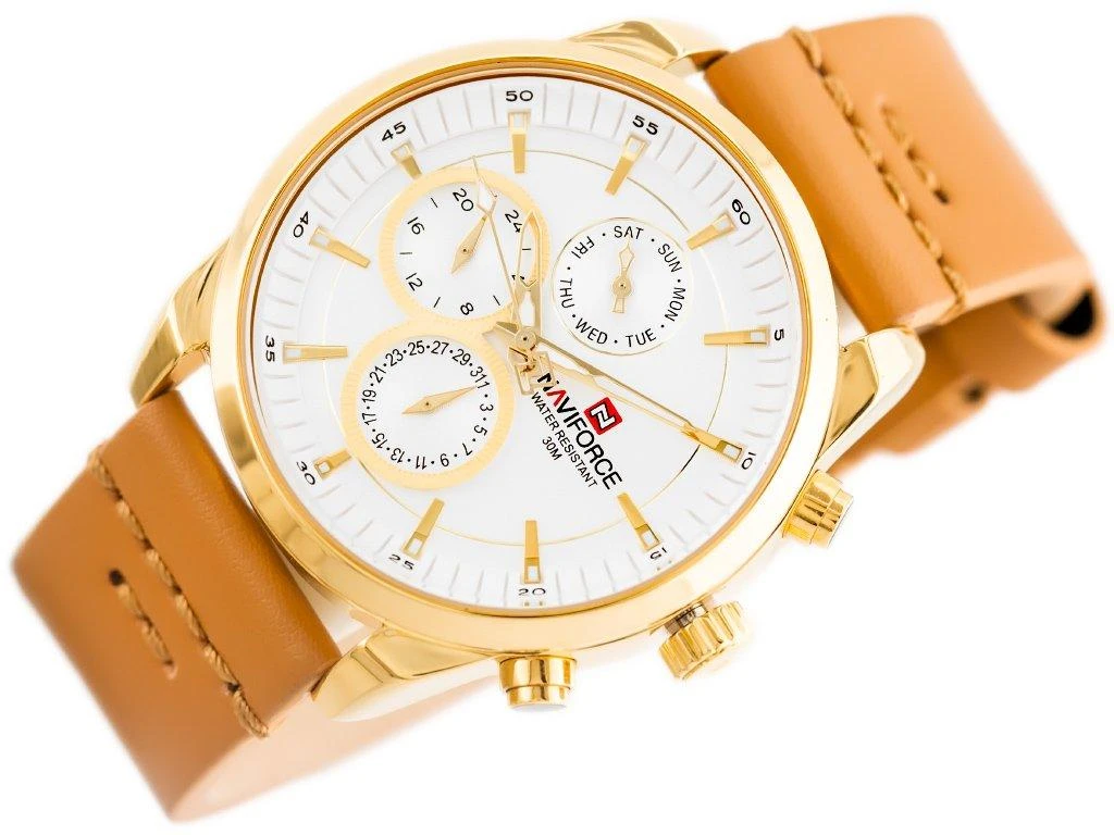 VYRIŠKAS LAIKRODIS NAVIFORCE - NF9148 (zn085b) auksinis + dėžutė