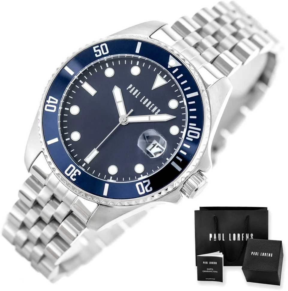 PAUL LORENS MALE WATCH - PL13030B-6C1(zg350d) + BOX