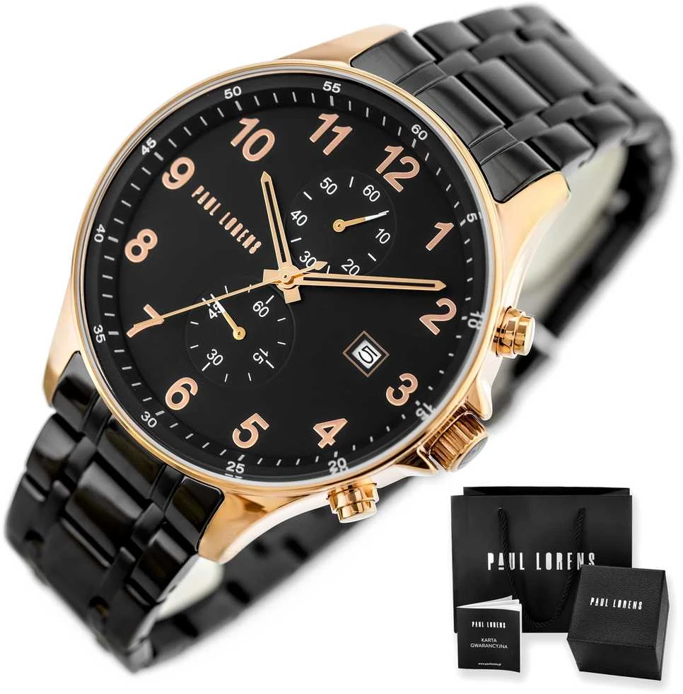 PAUL LORENS MALE WATCH - PL20002B-1A4 (zg383b) + BOX