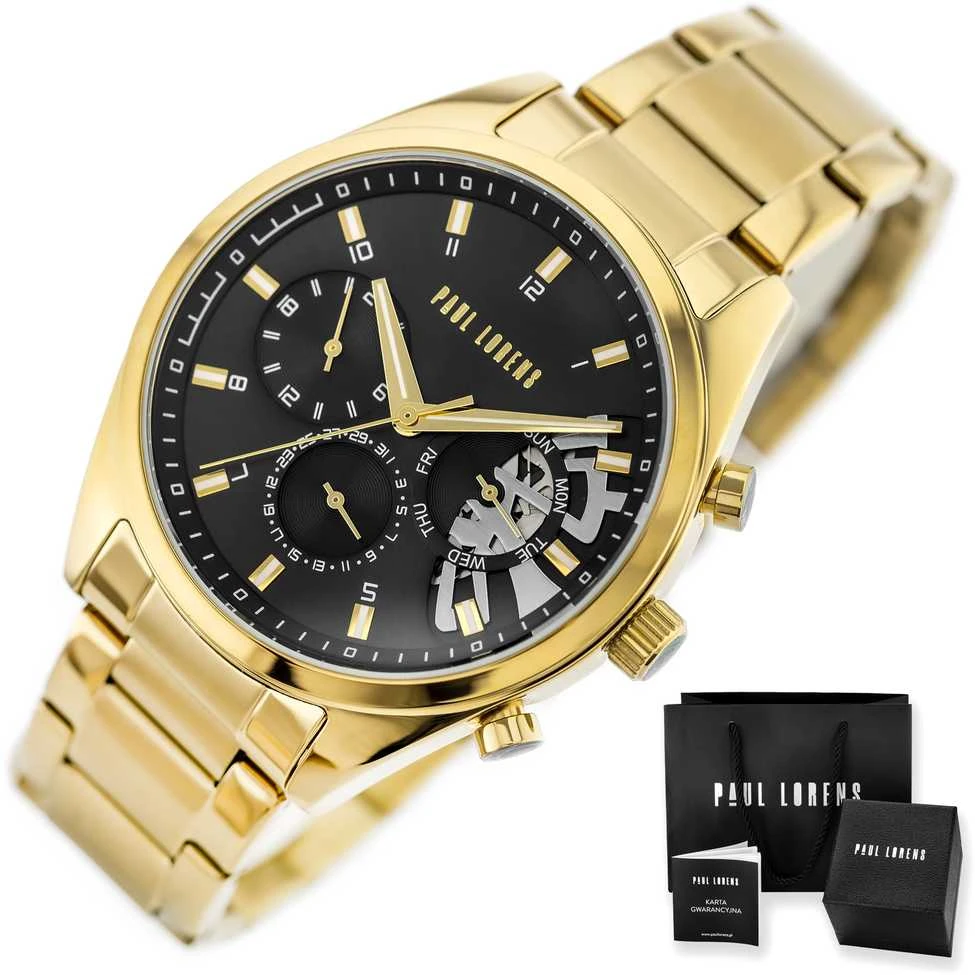 PAUL LORENS MALE WATCH - PL20003B-1D1 (zg387b) + BOX