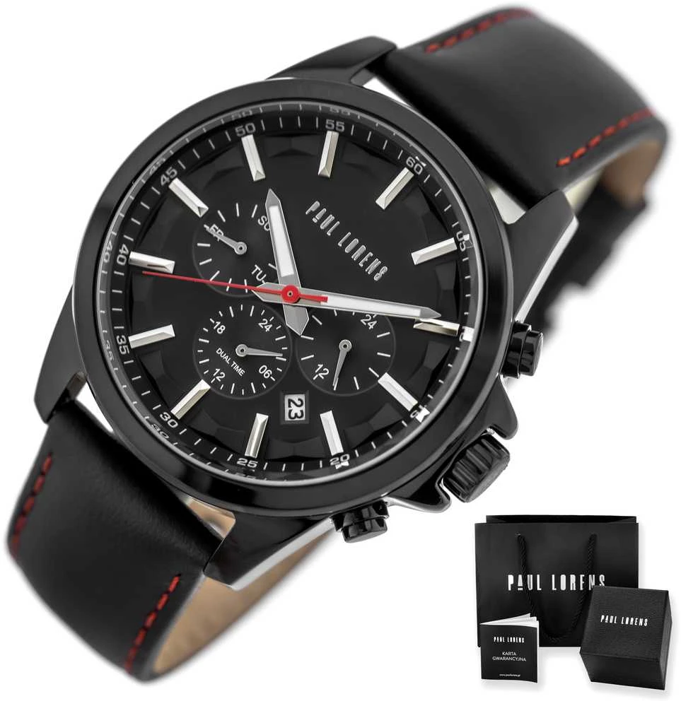 PAUL LORENS MALE WATCH - PL20010A-1A3 (zg379b) + BOX