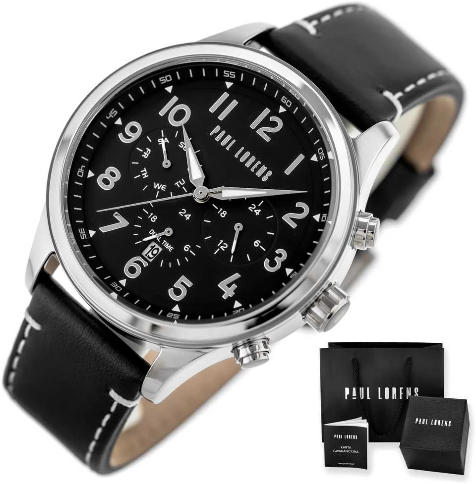 PAUL LORENS MALE WATCH - PL20011A-1A1 (zg378b) + BOX