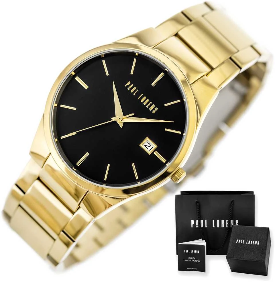 PAUL LORENS MALE WATCH - PL20015B-1D1 (zg381b) + BOX