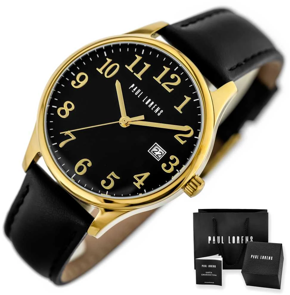 PAUL LORENS MALE WATCH - PL20016A-1A2 (zg380c) + BOX