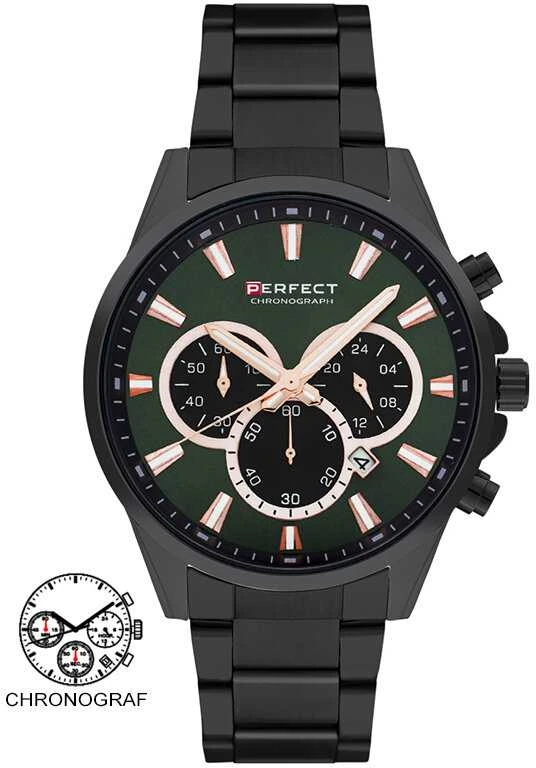 PERFECT VYRIŠKAS LAIKRODIS M510CH-04 - CHRONOGRAFAS (zp386d) + DĖŽUTĖ