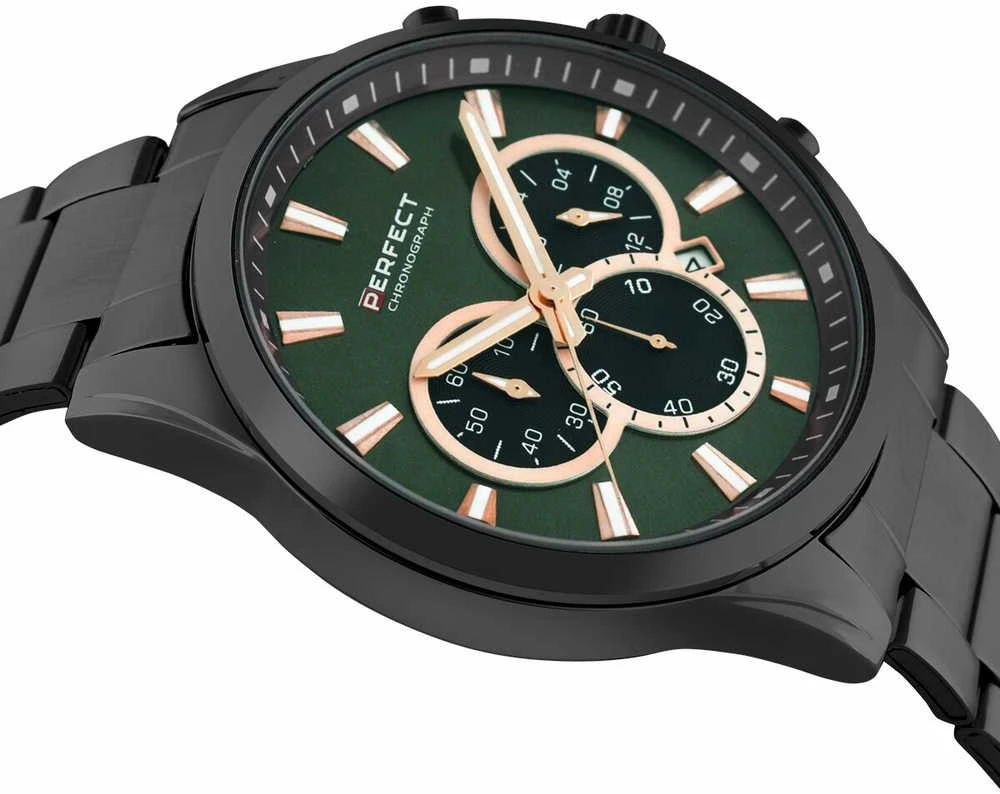 PERFECT VYRIŠKAS LAIKRODIS M510CH-04 - CHRONOGRAFAS (zp386d) + DĖŽUTĖ