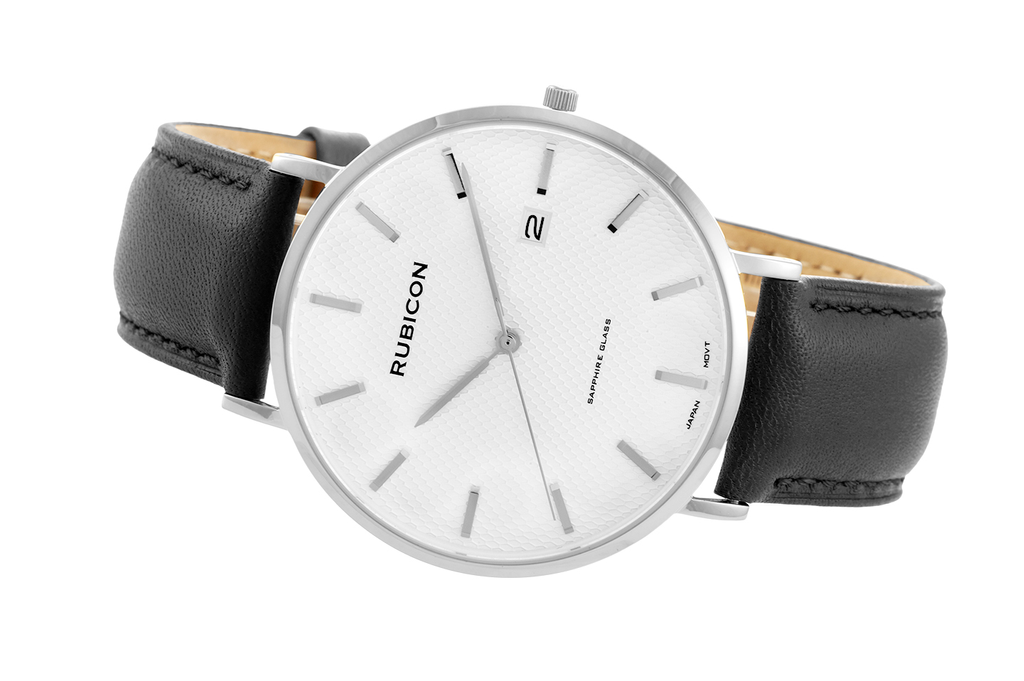 VYRIŠKAS LAIKRODIS RUBICON RNCE49 - safyro stiklas (zr105c)