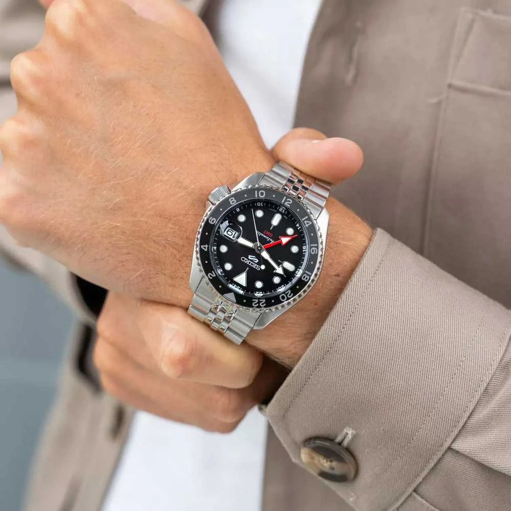 Laikrodis MEN'S WATCH SEIKO 5 SPORTS SSK001K1 GMT AUTOMAT WR100 + BOX