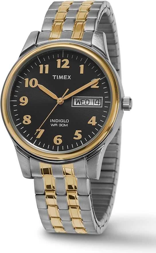 TIMEX Charles dviejų spalvų vyriškas laikrodis T26481 INDIGLO + DĖŽUTĖ