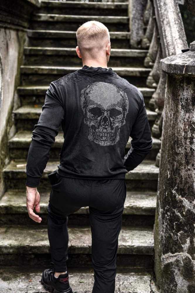 Empire of Style Vyriškas veliūrinis "Anarchy" kostiumas - Juodas