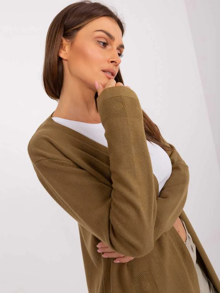 Wool Fashion Italia Kardiganas -AT-SW-2333.31X-alyvuogių