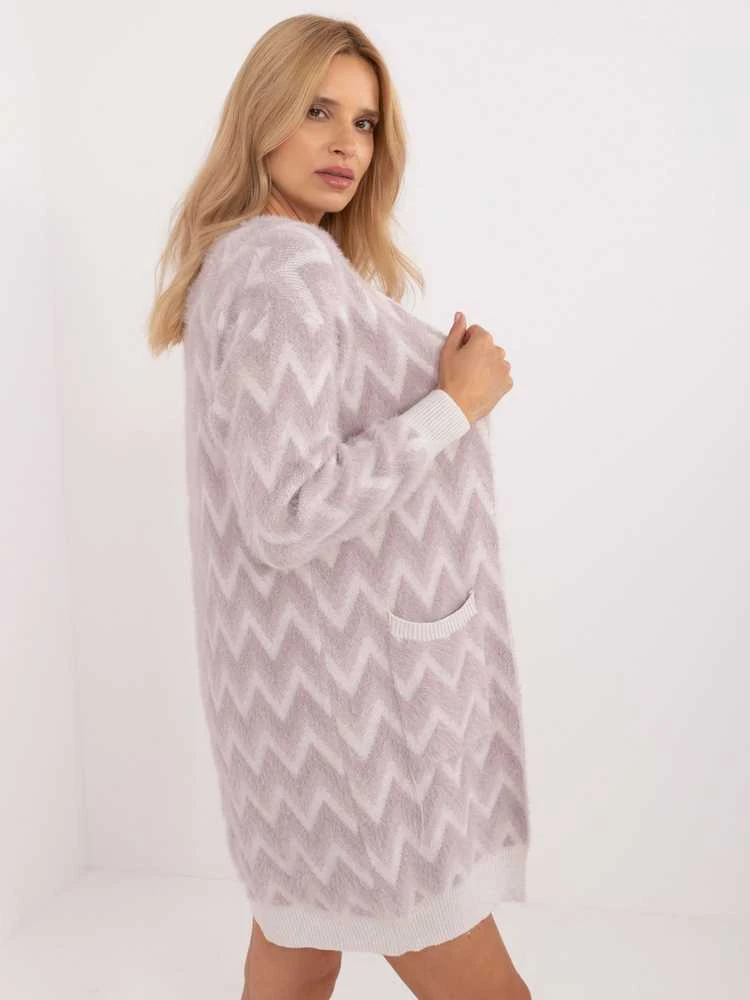 Wool Fashion Italia Kardiganas AT-SW-2340-A.00-šviesiai violetinė