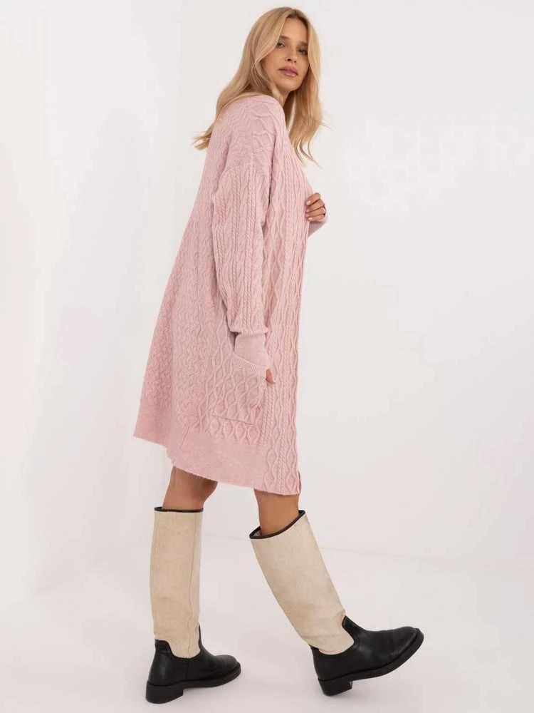 Wool Fashion Italia Kardiganas moterims AT-SW-2366.61-šviesiai rožinė
