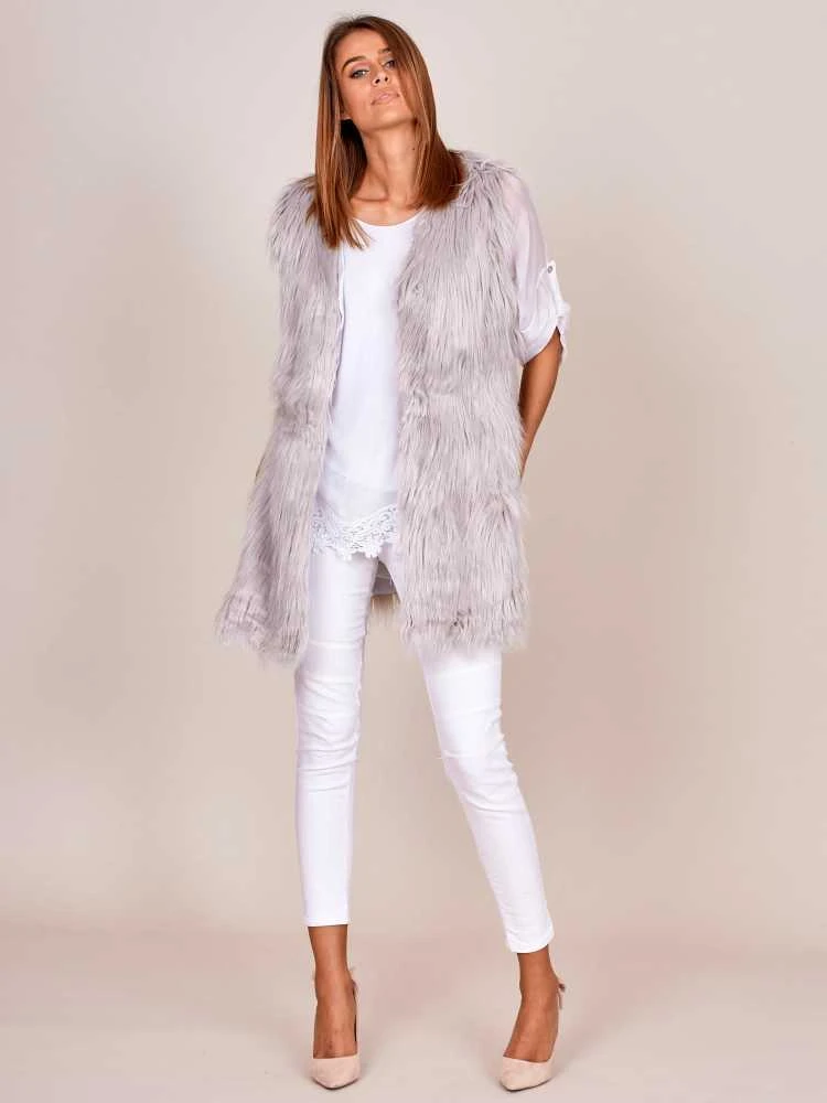 Wool Fashion Italia Liemenė-AT-KZ-173501A-1.12P-šviesiai pilka