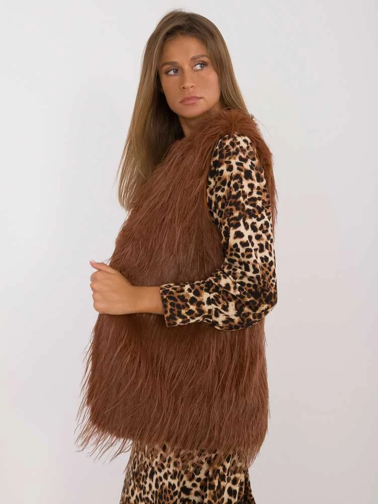 Wool Fashion Italia Liemenė-AT-KZ-2349-1,18-šviesiai ruda