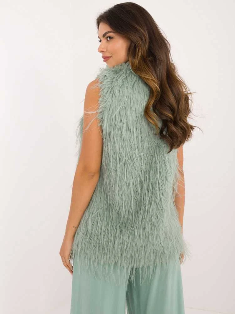 Wool Fashion Italia Liemenė-AT-KZ-2349-1,18-pistacijos