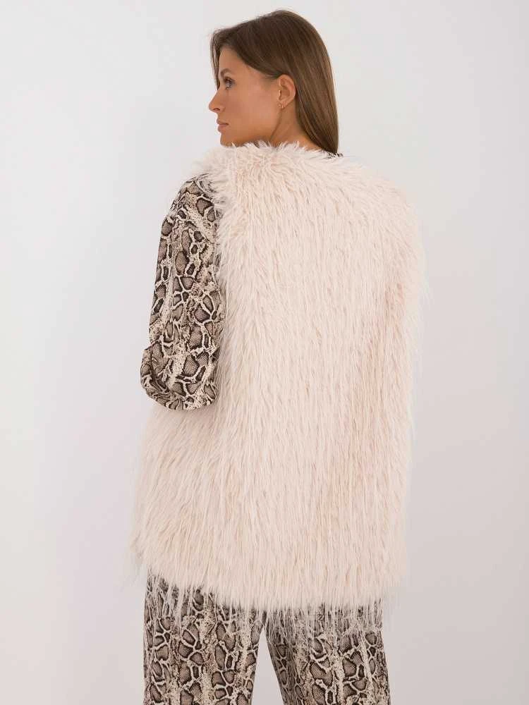 Wool Fashion Italia Liemenė-AT-KZ-2349-1.31P-šviesiai smėlio spalvos