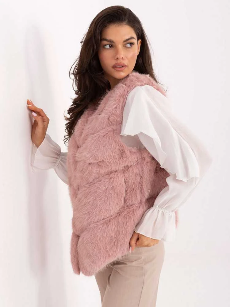 Wool Fashion Italia Liemenė moterims-AT-KZ-2349.00P-ciemny rožinė