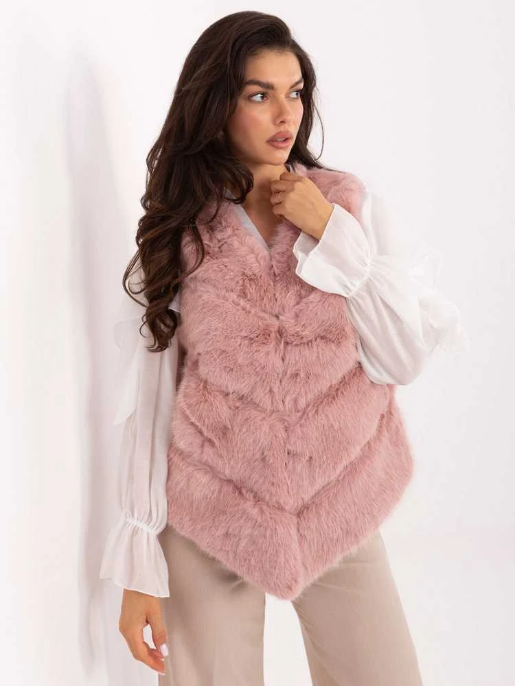 Wool Fashion Italia Liemenė moterims-AT-KZ-2349.00P-ciemny rožinė