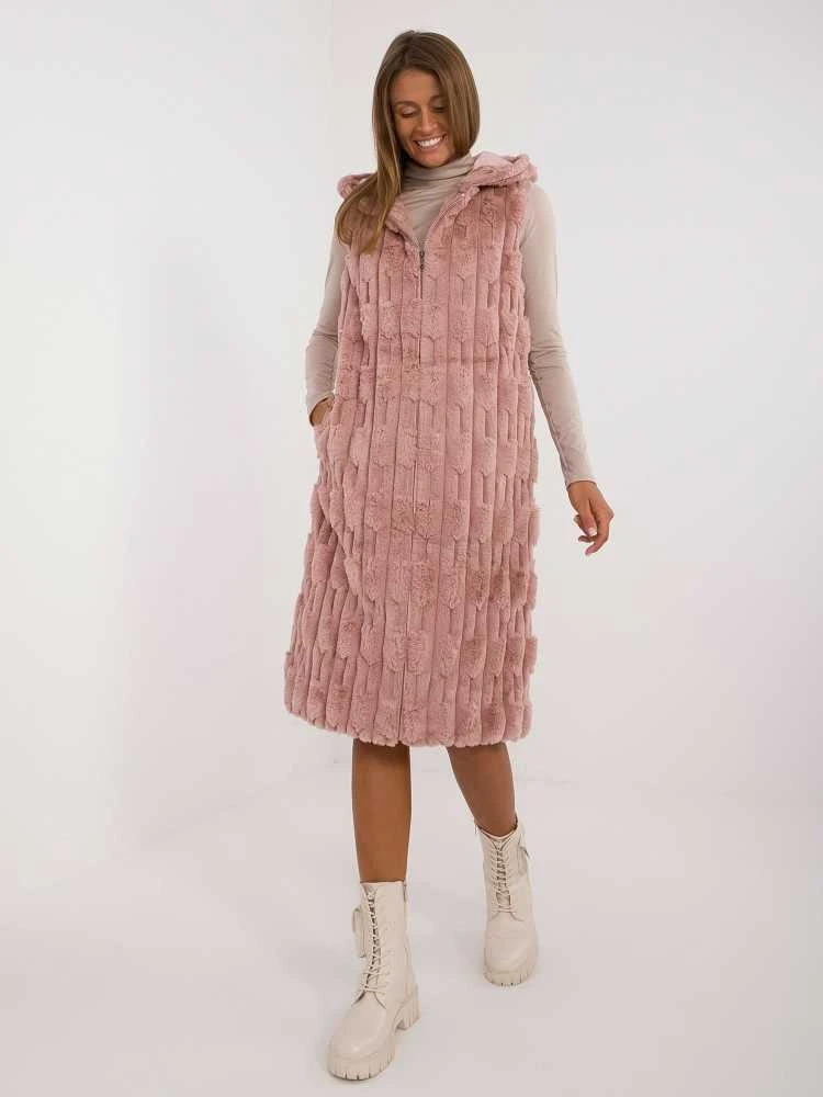 Wool Fashion Italia Liemenė-AT-KZ-2368-1,07-tamsiai rožinė
