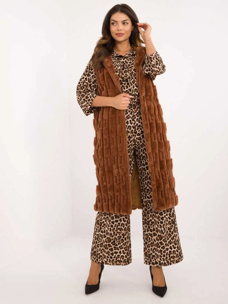 Wool Fashion Italia Liemenė-AT-KZ-2368-1,13-šviesiai ruda