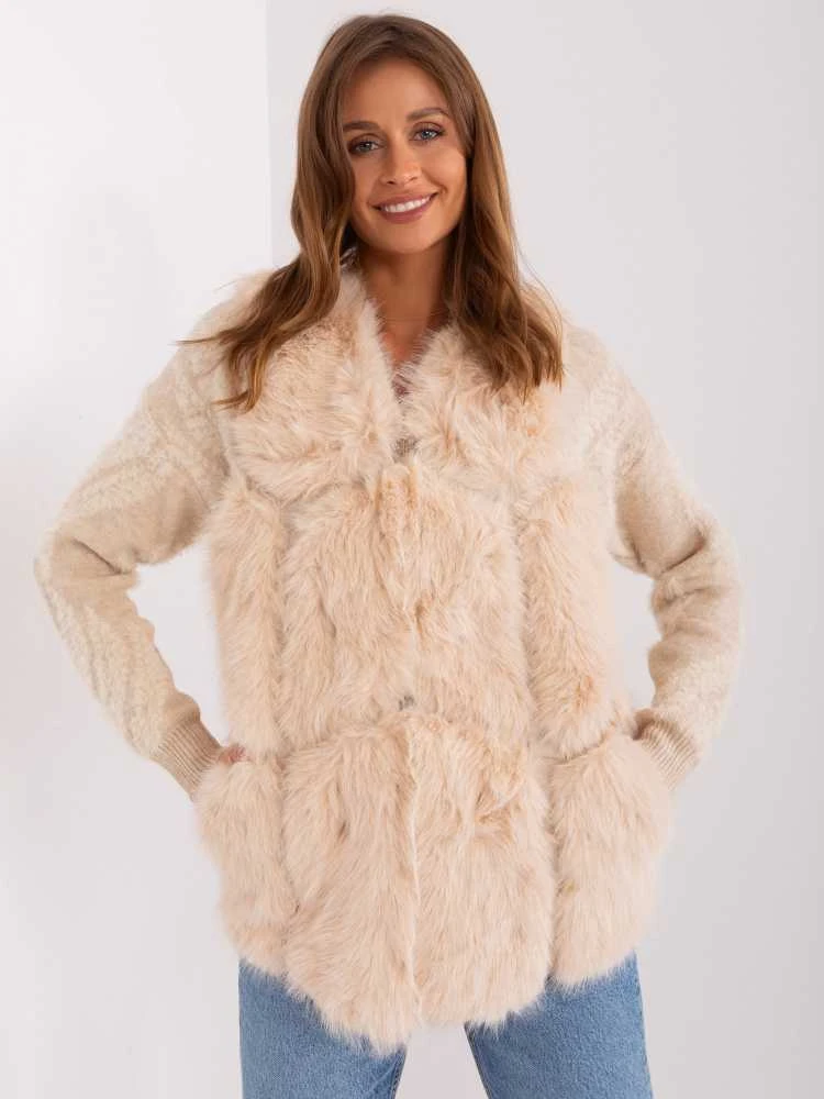 Wool Fashion Italia Liemenė-AT-KZ-2375.00P-smėlio spalvos