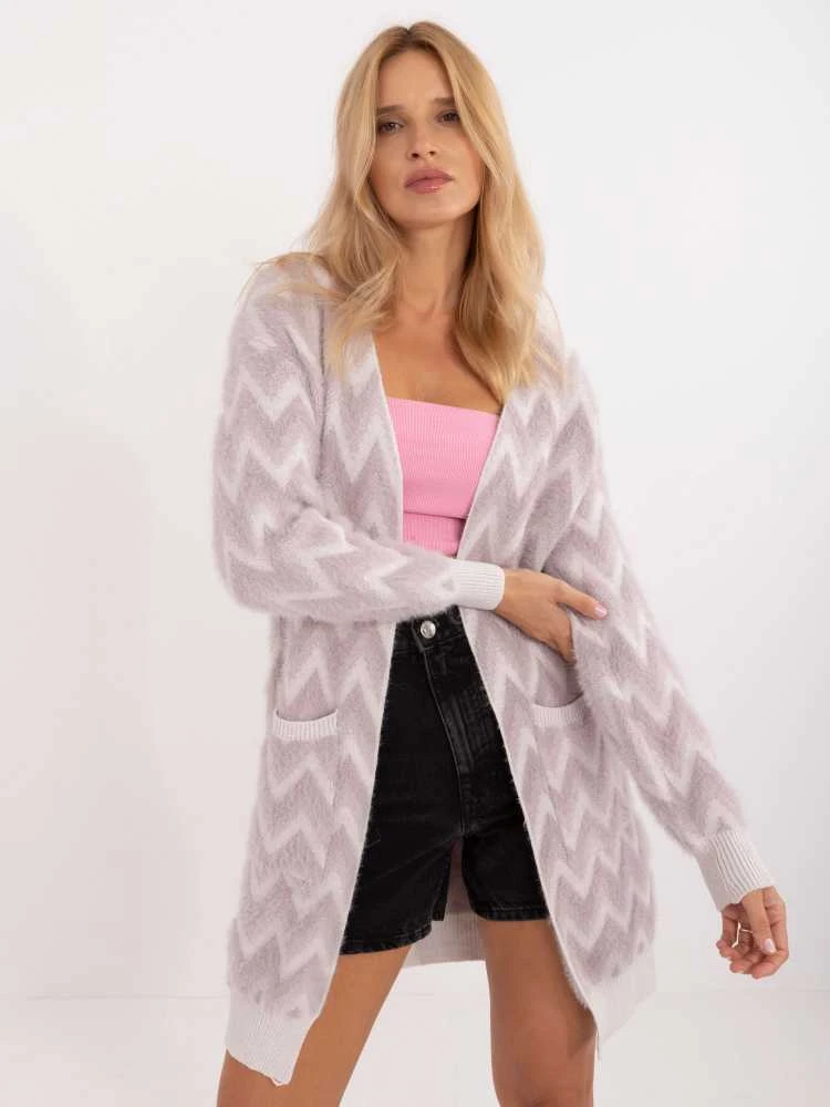 Wool Fashion Italia Kardiganas AT-SW-2340-A.00-šviesiai violetinė