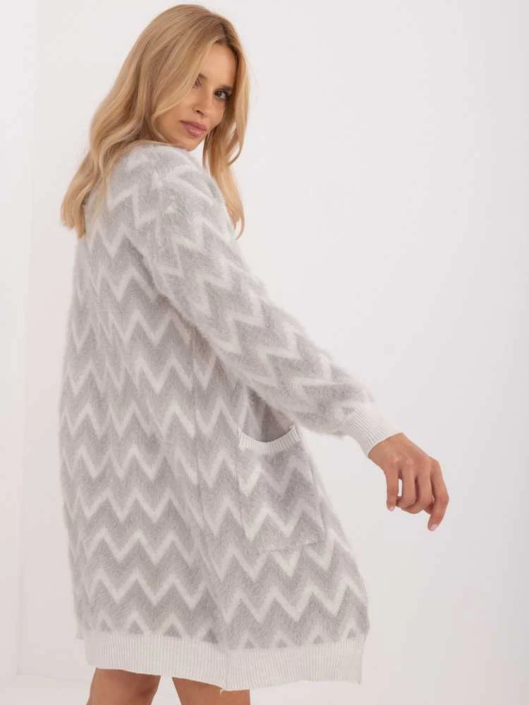 Wool Fashion Italia Kardiganas-AT-SW-2340-A.00-pilka