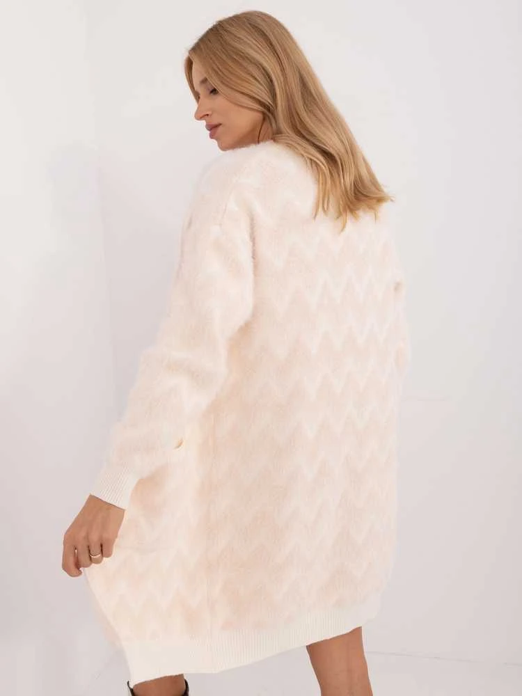 Wool Fashion Italia Kardiganas-AT-SW-2340-A.00-šviesiai smėlio spalvos