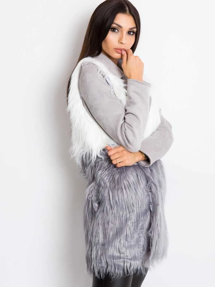 Wool Fashion Italia Liemenė-AT-KZ-04201.97P-balta-pilka