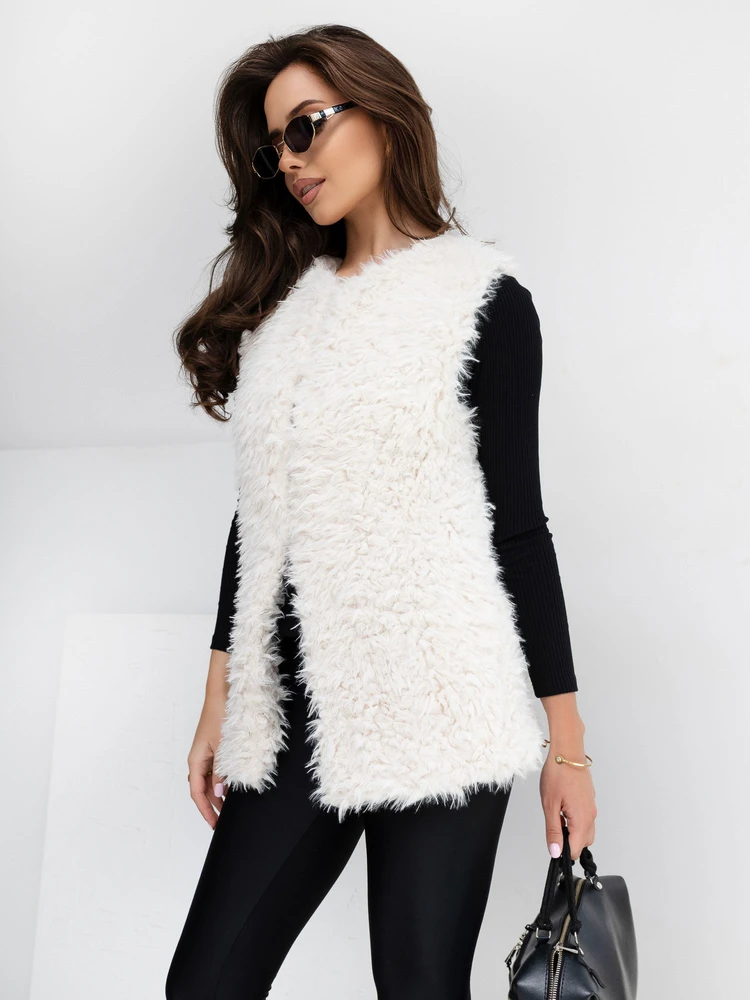 Wool Fashion Italia Liemenė-AT-KZ-21501.22P-balta
