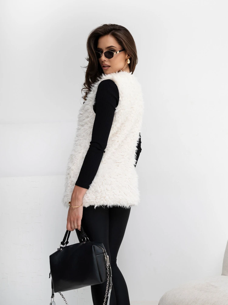 Wool Fashion Italia Liemenė-AT-KZ-21501.22P-balta