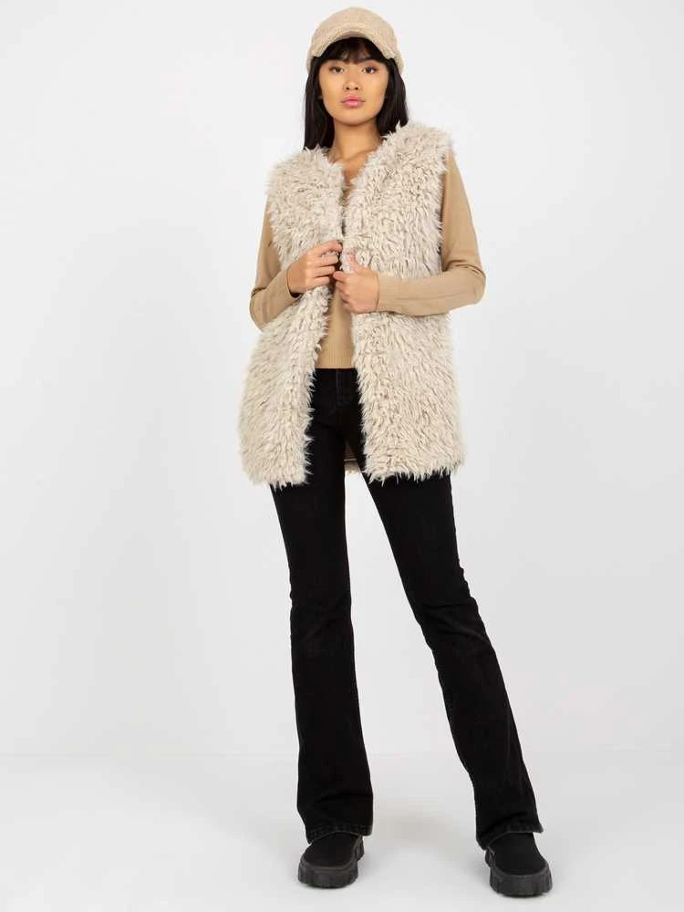 Wool Fashion Italia Liemenė-AT-KZ-21501.22P-smėlio spalvos