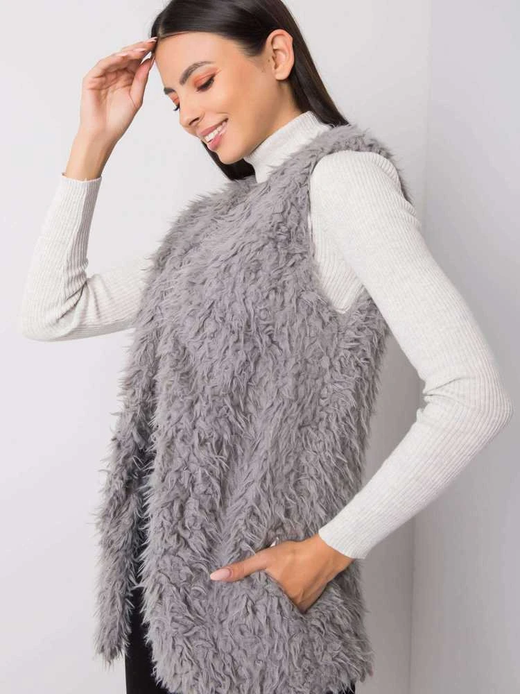 Wool Fashion Italia Liemenė-AT-KZ-22105.11P-tamsiai pilka