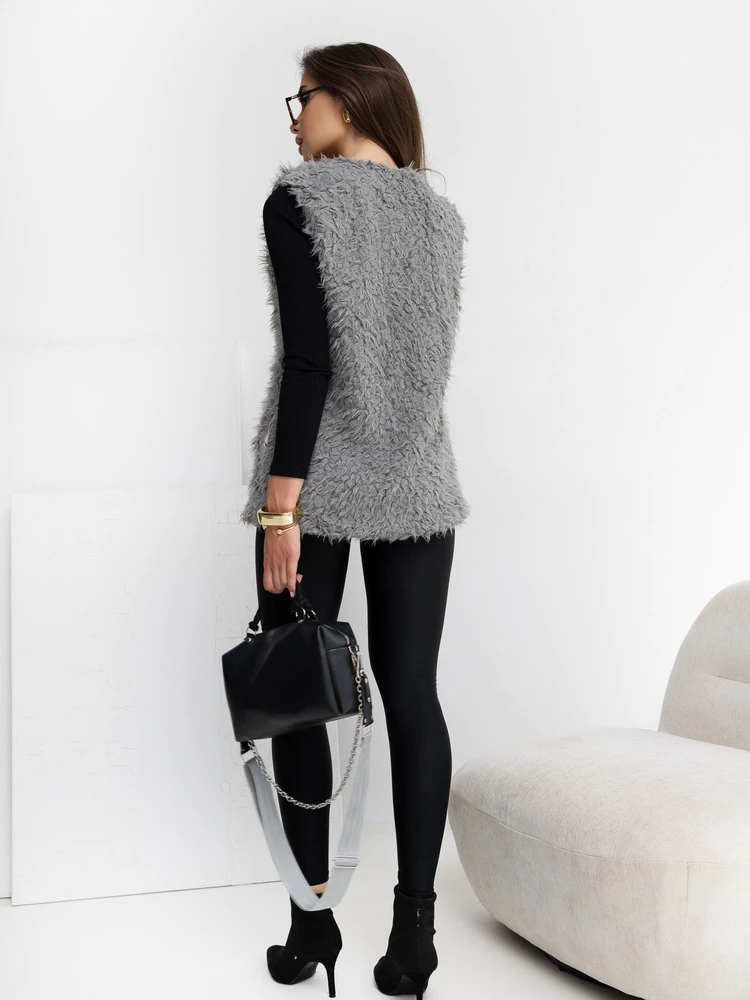 Wool Fashion Italia Liemenė-AT-KZ-22105.11P-tamsiai pilka