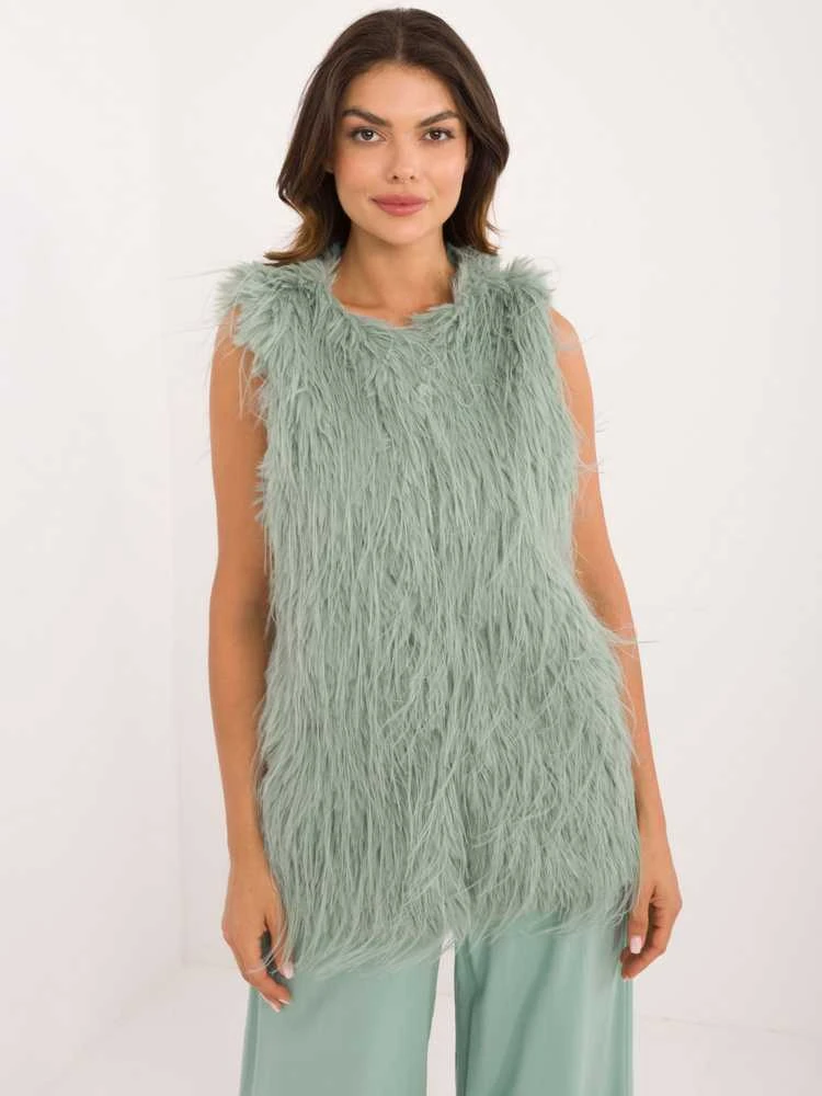 Wool Fashion Italia Liemenė-AT-KZ-2349-1,18-pistacijos